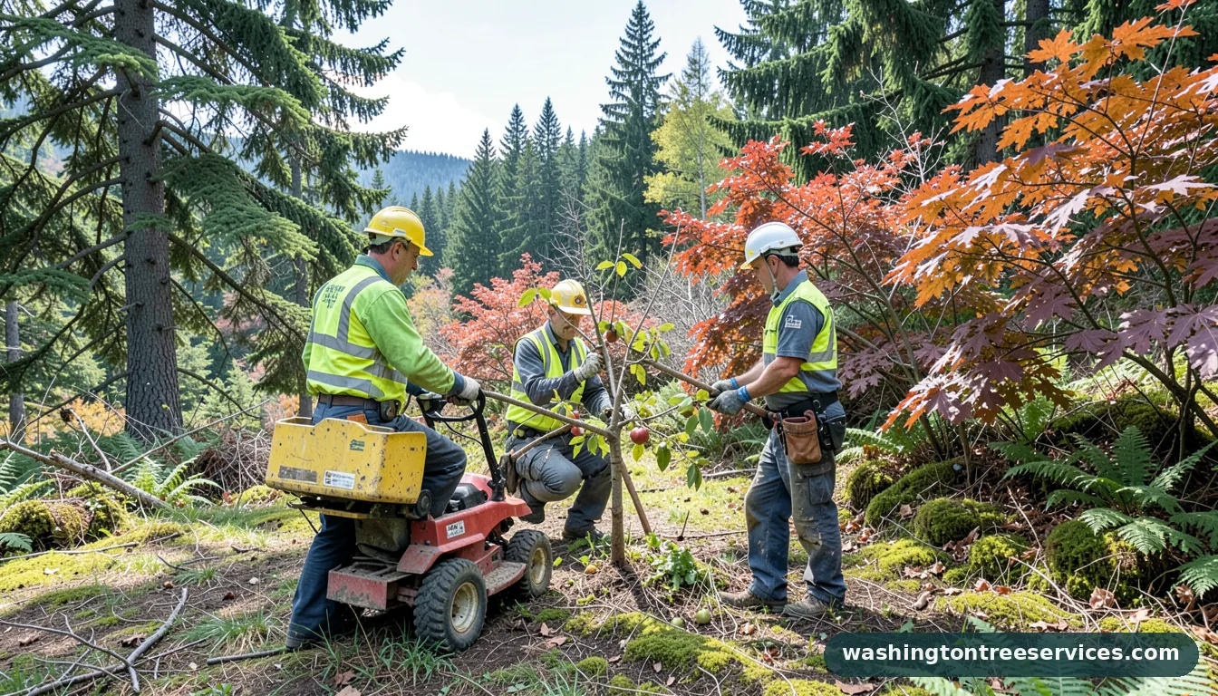 when is the best time to prune fruit trees - tree service equipment and crew in Washington