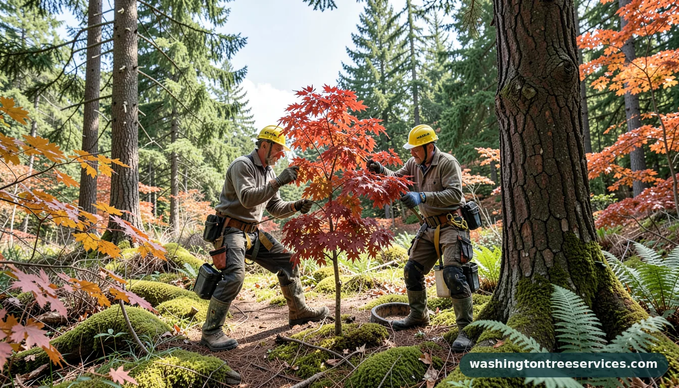 when is the best time to trim a japanese maple - certified arborists at work in Washington