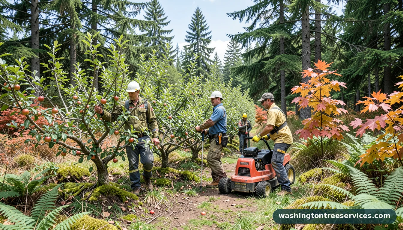 Professional equipment for when is the best time to trim apple trees in Washington when is the best time to trim apple trees - tree service equipment and crew in Washington