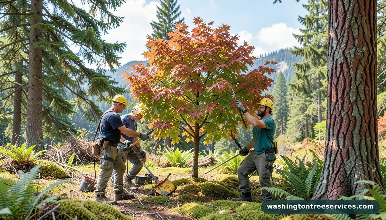 when's the best time to prune a maple tree - completed tree work by Washington Tree Services