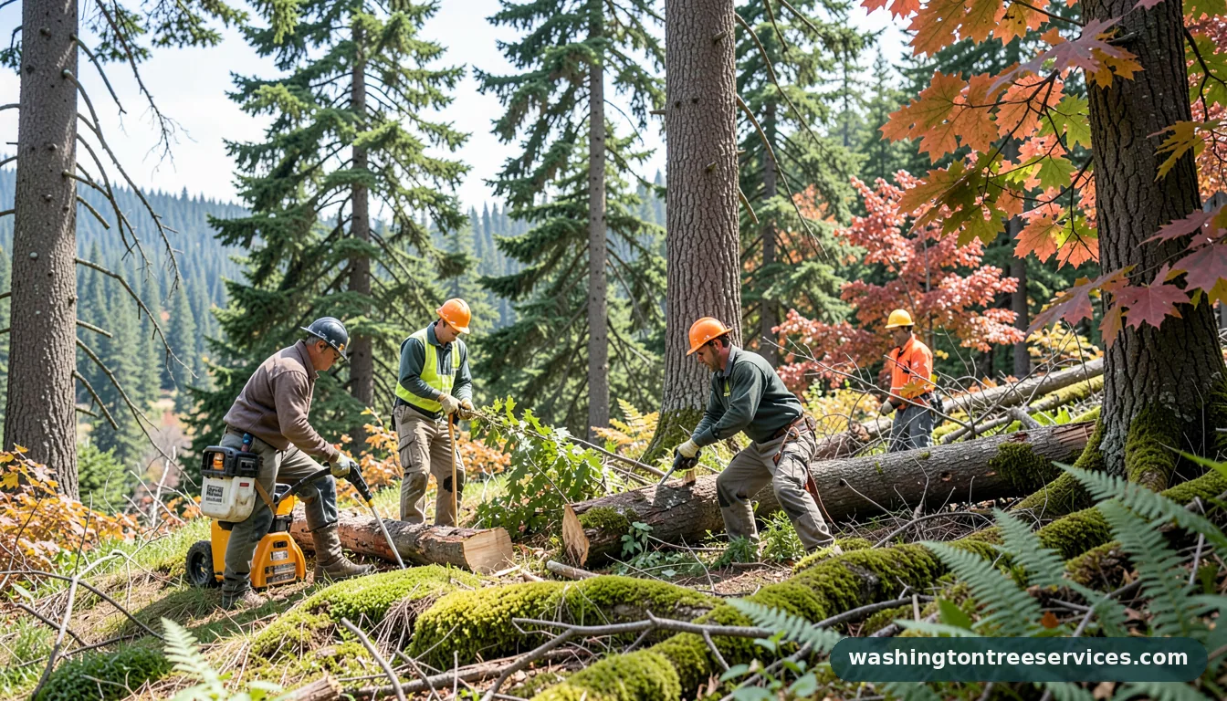 when to cut trees back - certified arborists at work in Washington