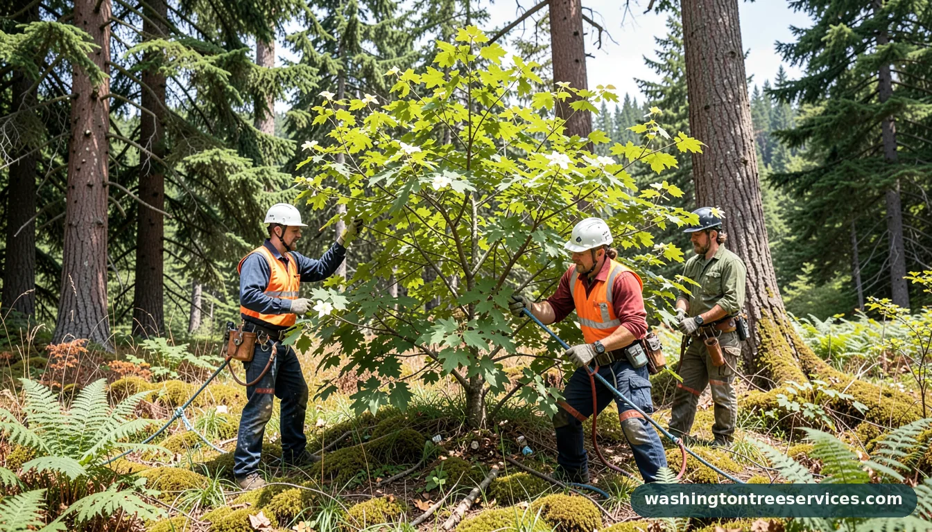 when to prune a dogwood tree - tree service equipment and crew in Washington