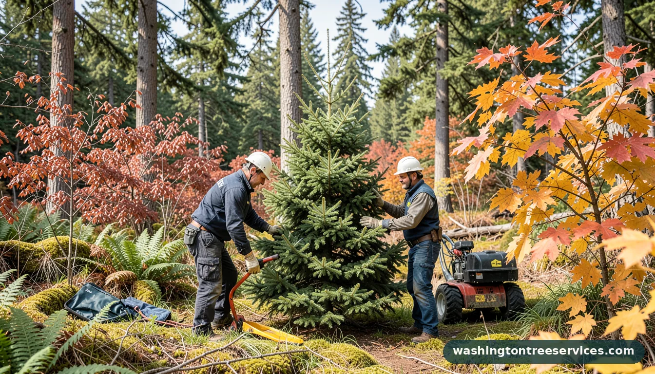 Certified arborists handling when to prune a fir tree in Washington when to prune a fir tree - certified arborists at work in Washington