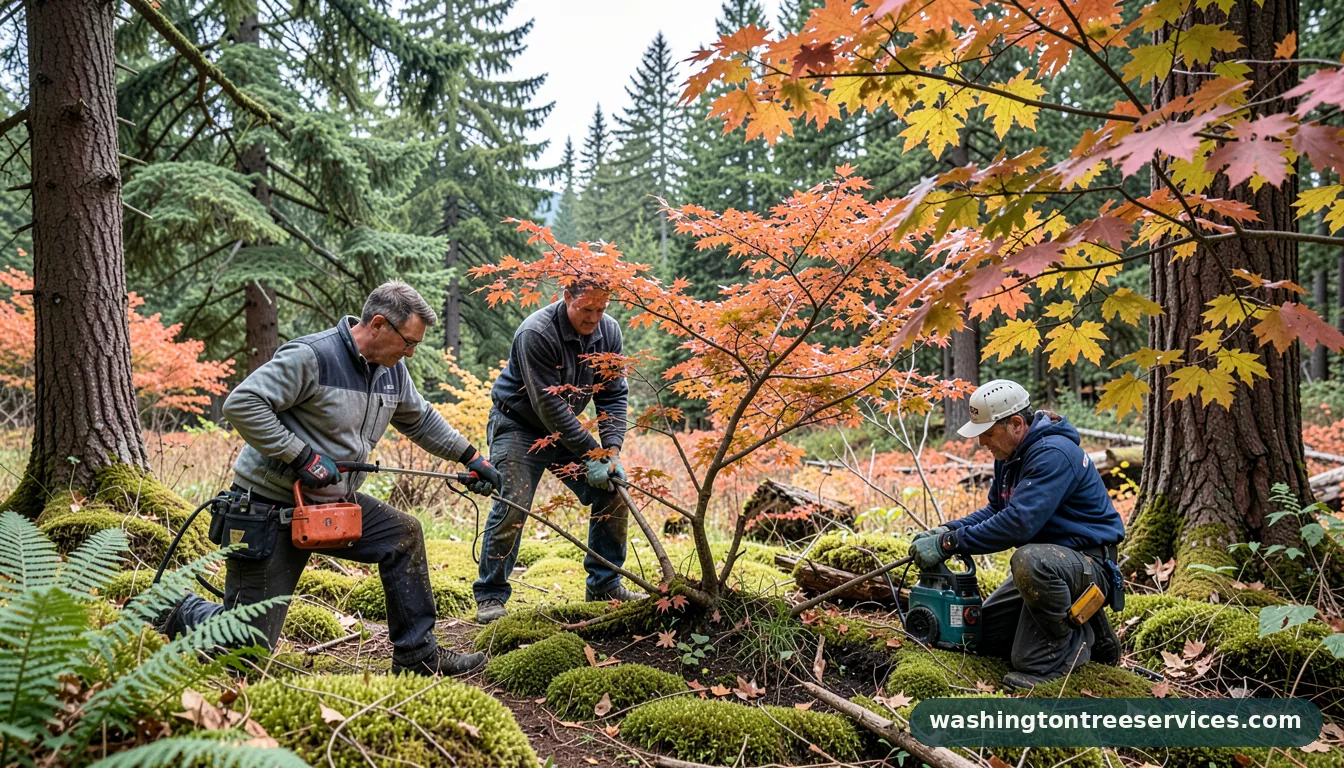 Certified arborists handling when to prune a japanese maple in Washington when to prune a japanese maple - certified arborists at work in Washington