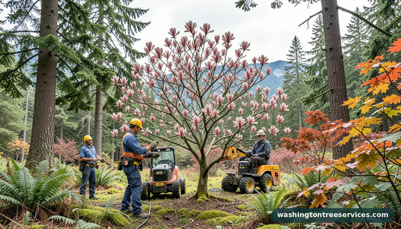 when to prune a magnolia tree - certified arborists at work in Washington
