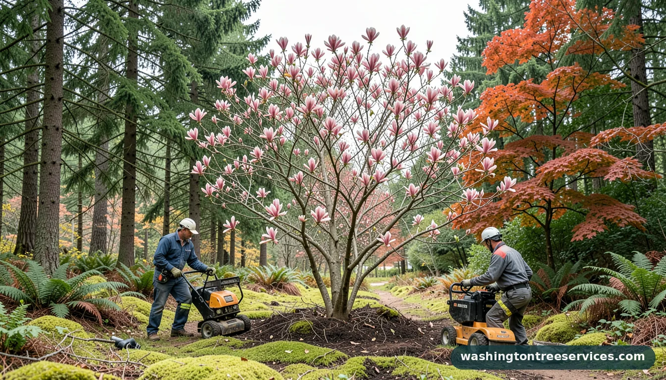 when to prune a magnolia tree - completed tree work by Washington Tree Services