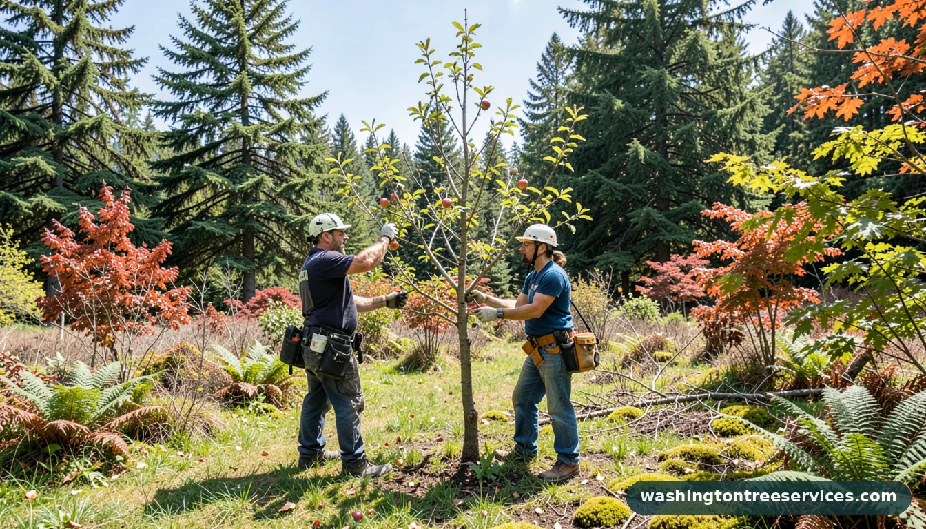 Certified arborists handling when to prune an apple tree in Washington when to prune an apple tree - certified arborists at work in Washington