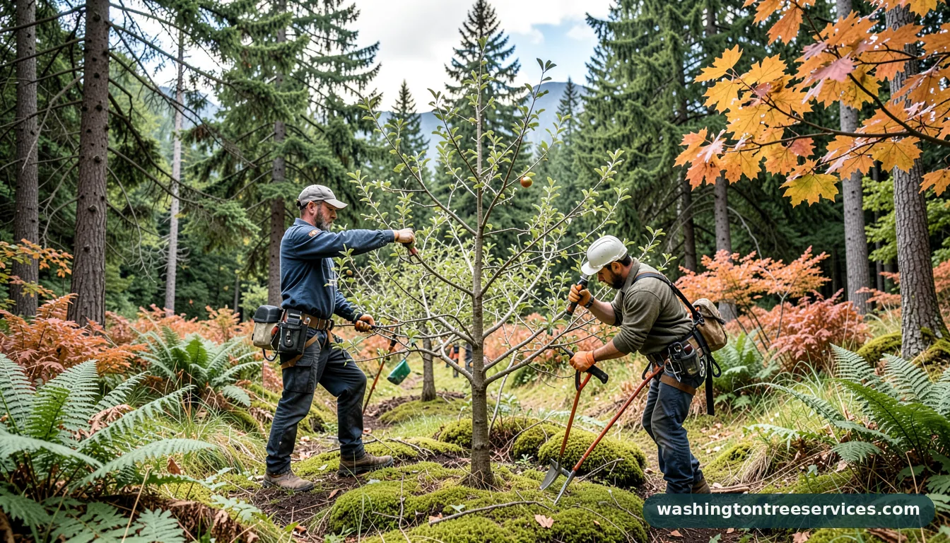when to prune apple trees in washington state - certified arborists at work in Washington