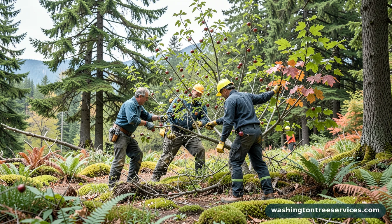 when to prune apple trees in washington state - tree service equipment and crew in Washington