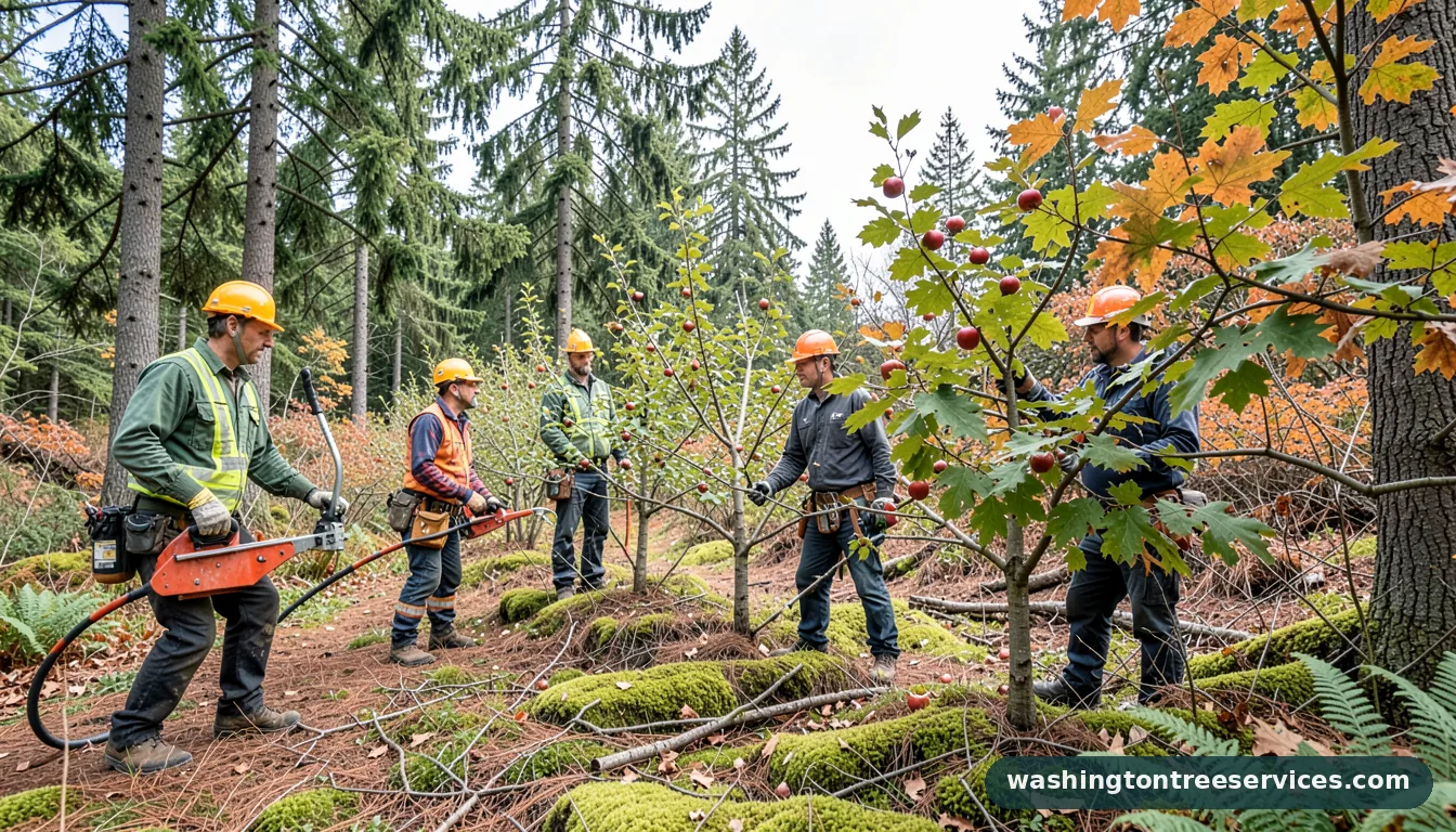 when to prune apple trees in washington - tree service equipment and crew in Washington