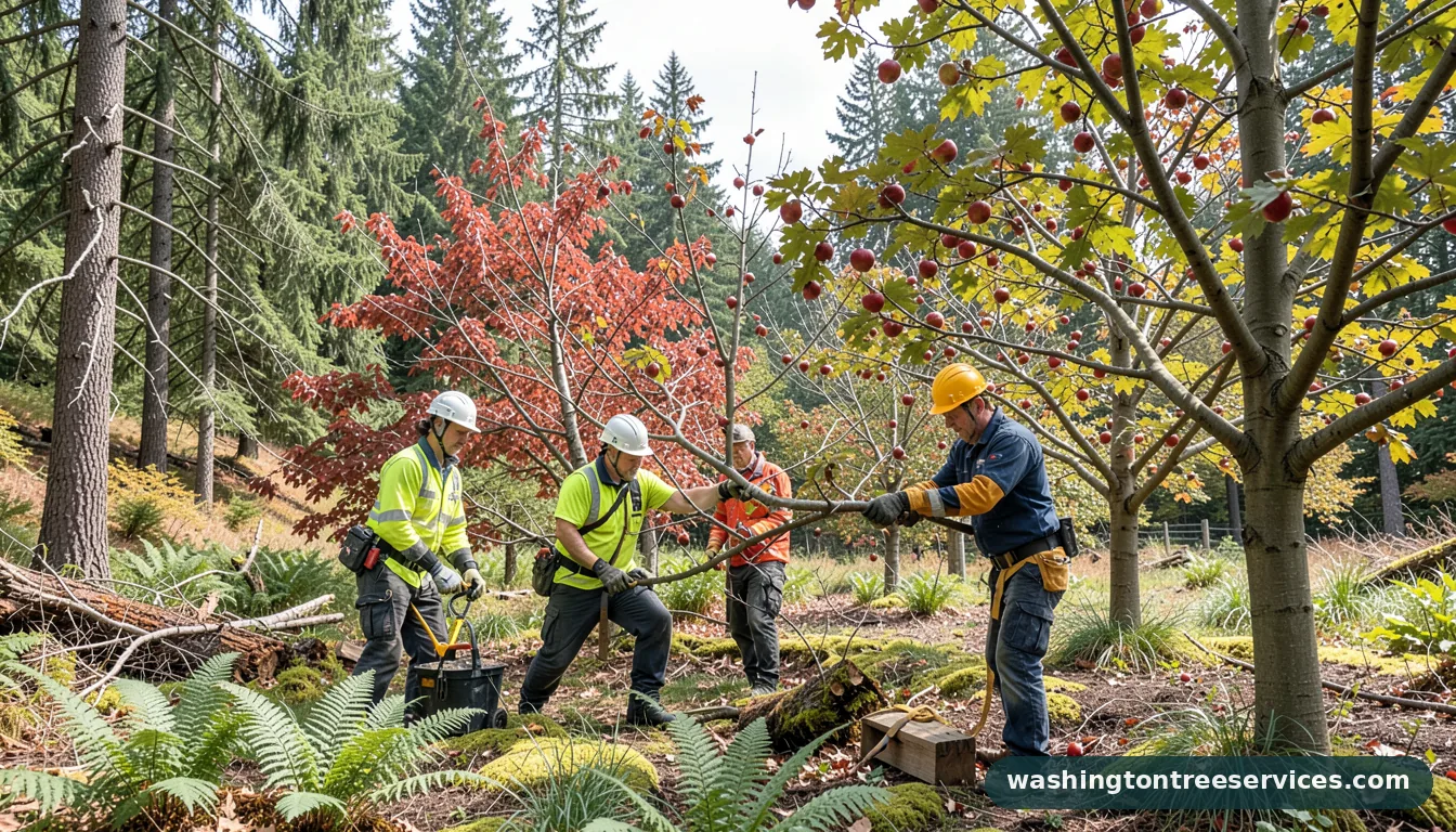 when to prune apple trees in western washington - tree service equipment and crew in Washington