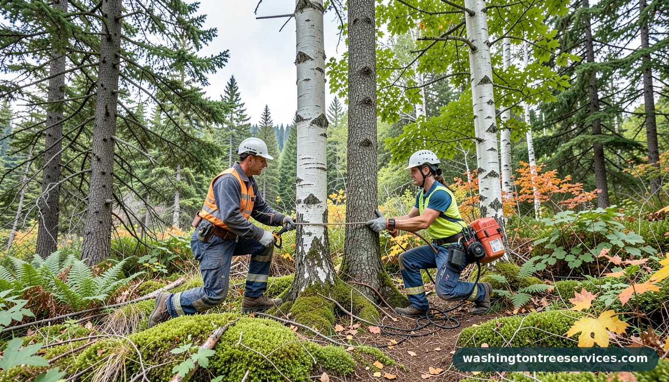 Professional equipment for when to prune birch trees in Washington when to prune birch trees - tree service equipment and crew in Washington