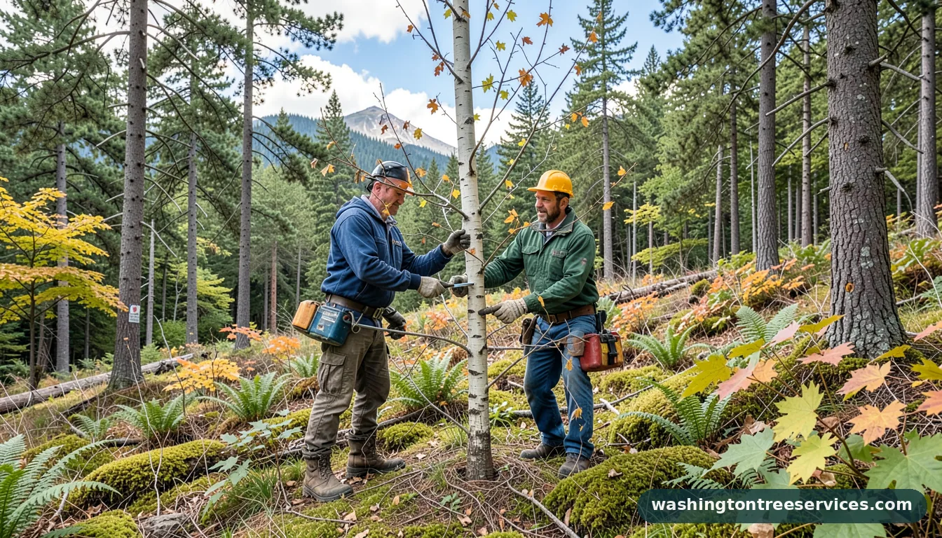 Completed when to prune birch trees project by Washington Tree Services when to prune birch trees - completed tree work by Washington Tree Services