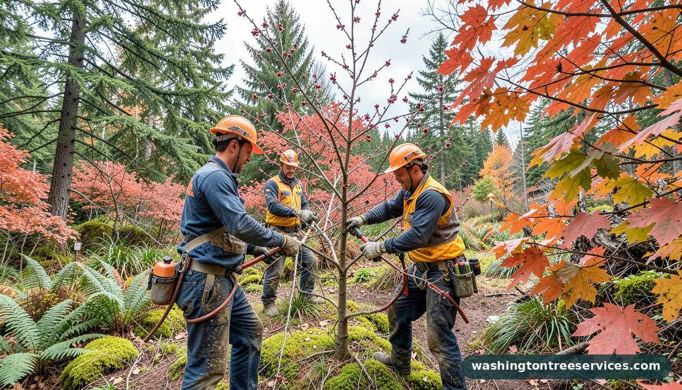 Professional equipment for when to prune cherry trees in Washington when to prune cherry trees - tree service equipment and crew in Washington