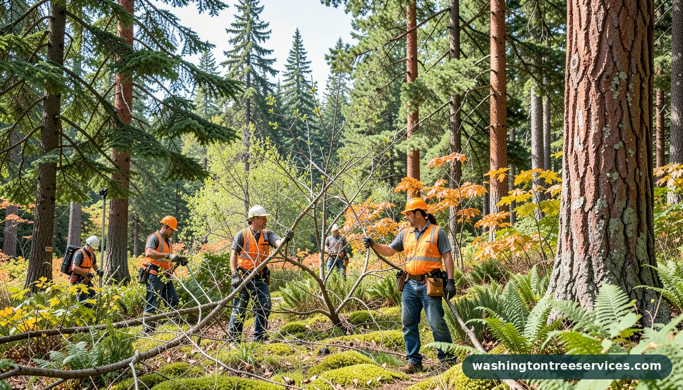 when to prune crabapple trees - tree service equipment and crew in Washington