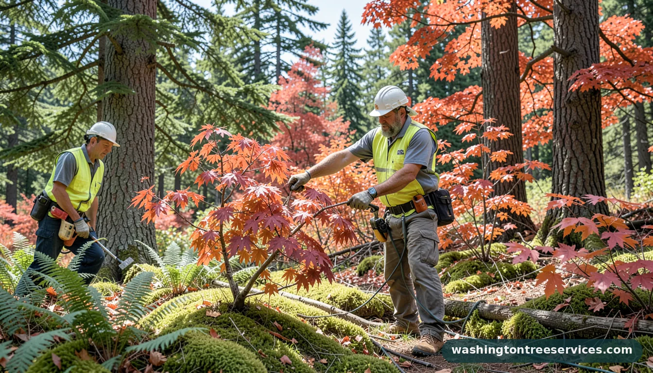 when to prune dwarf japanese maple - tree service equipment and crew in Washington