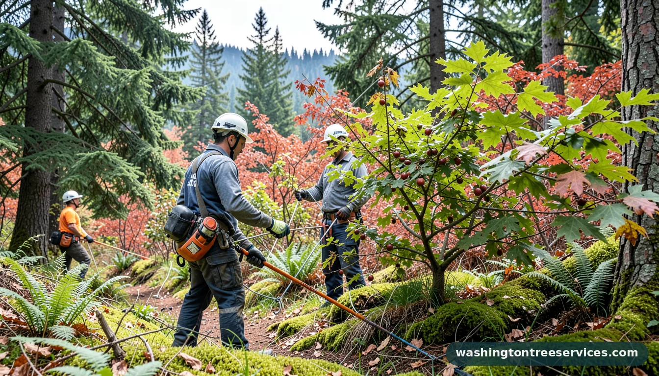 when to prune fruit trees - tree service equipment and crew in Washington