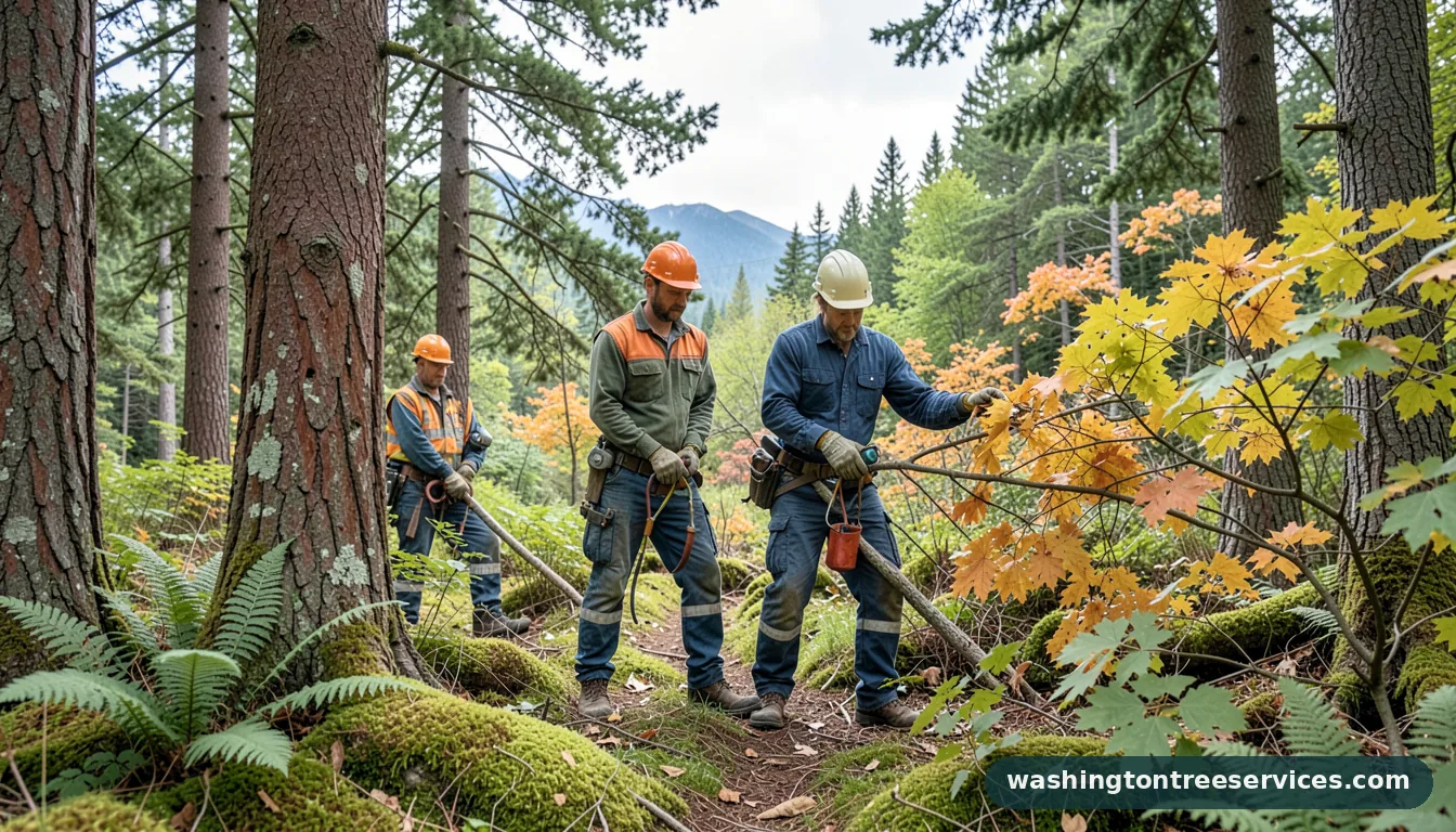 when to prune japanese maples - tree service equipment and crew in Washington