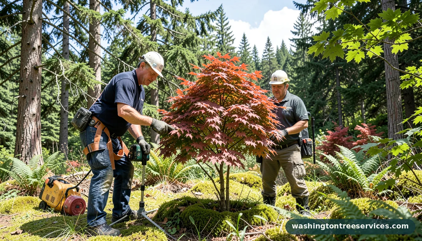 when to prune japanese maples - completed tree work by Washington Tree Services