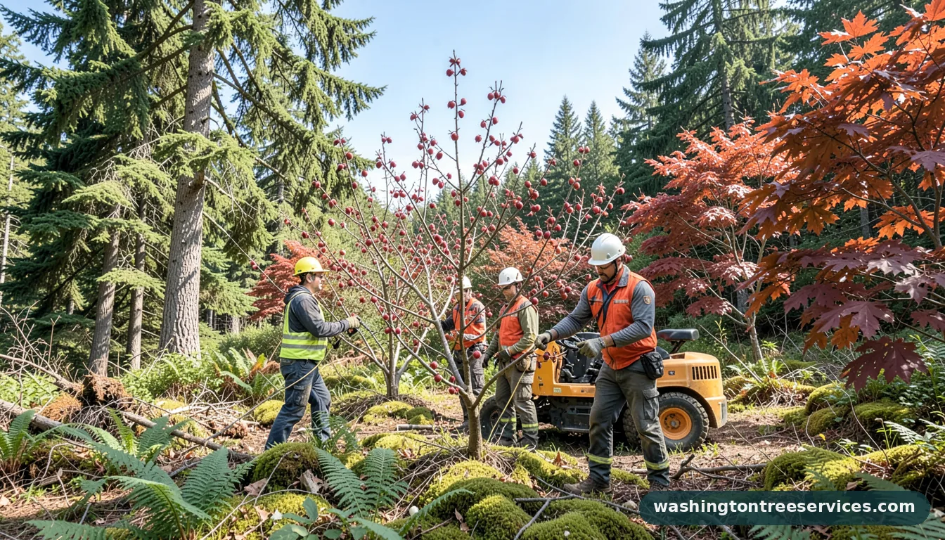 when to prune peach trees - certified arborists at work in Washington