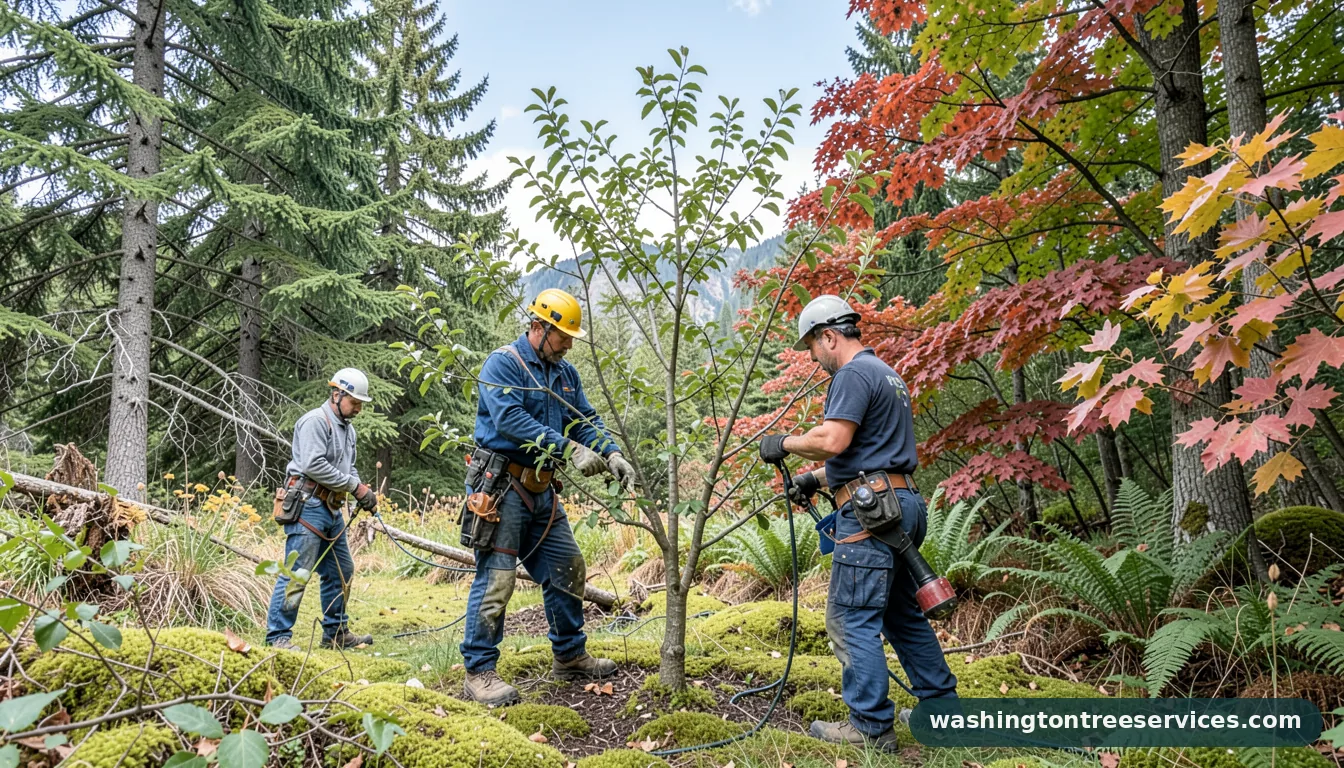 Certified arborists handling when to prune pear tree in Washington when to prune pear tree - certified arborists at work in Washington