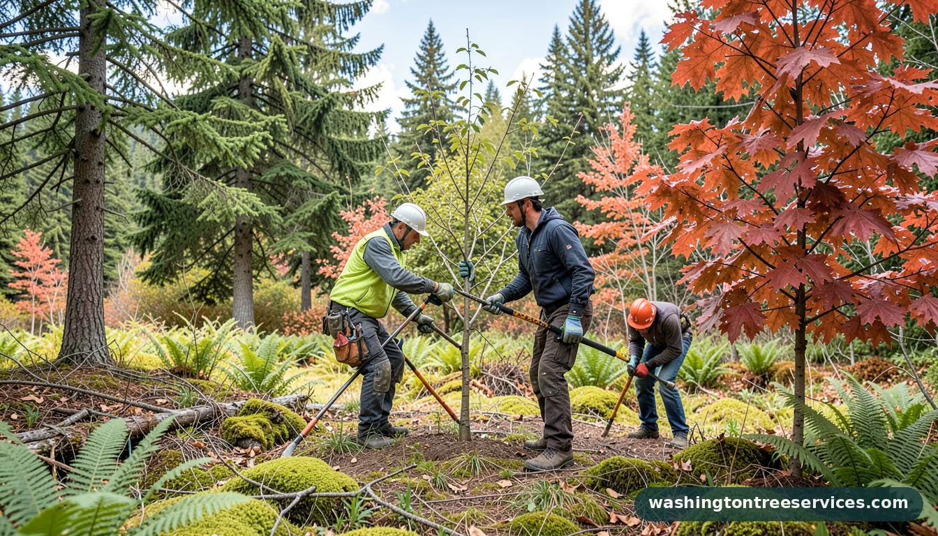 when to prune pear trees - tree service equipment and crew in Washington
