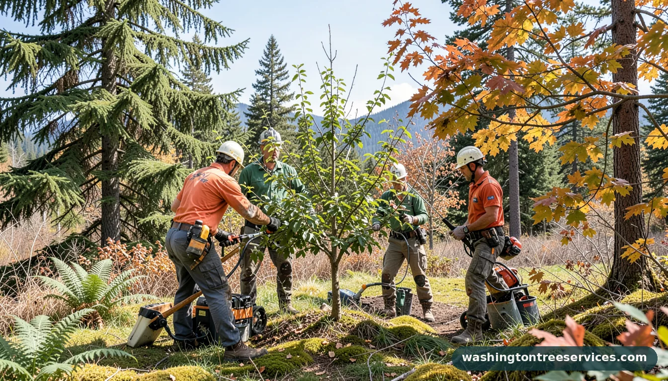 when to prune pear trees - completed tree work by Washington Tree Services