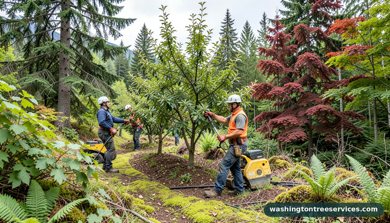 when to prune plum trees - completed tree work by Washington Tree Services