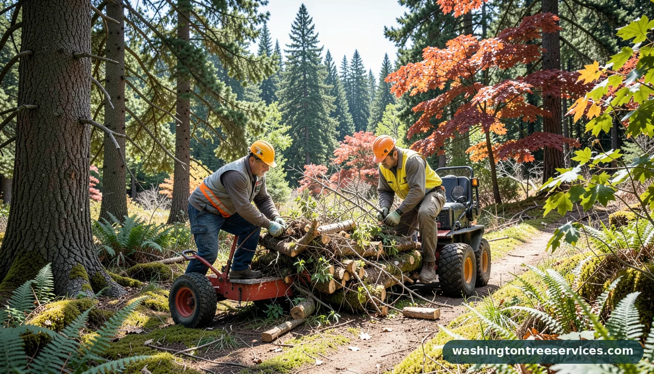 Professional equipment for when to prune trees in Washington when to prune trees - tree service equipment and crew in Washington