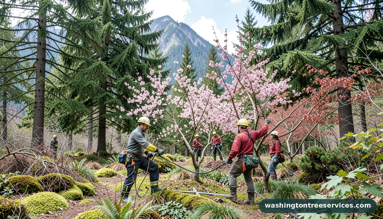 when to prune weeping cherry trees - completed tree work by Washington Tree Services