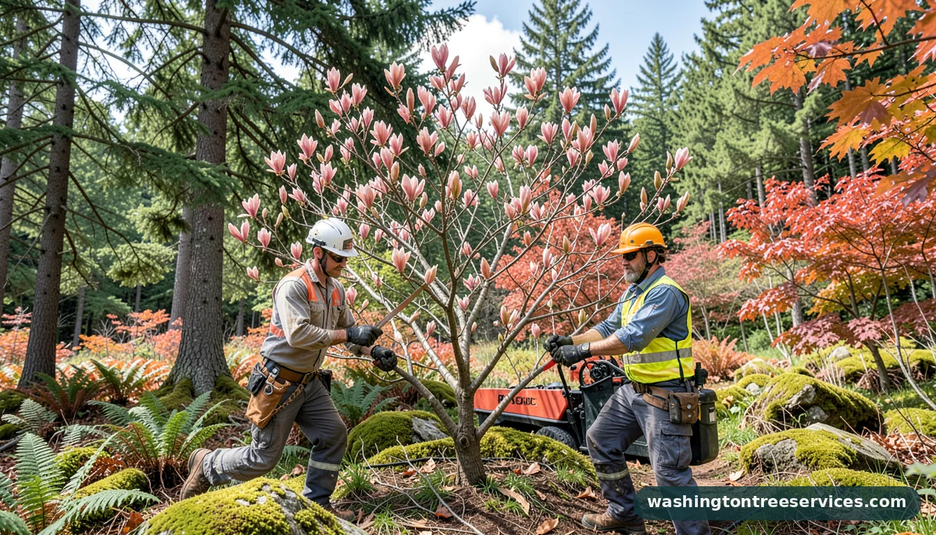 Professional equipment for when to trim a magnolia tree in Washington when to trim a magnolia tree - tree service equipment and crew in Washington