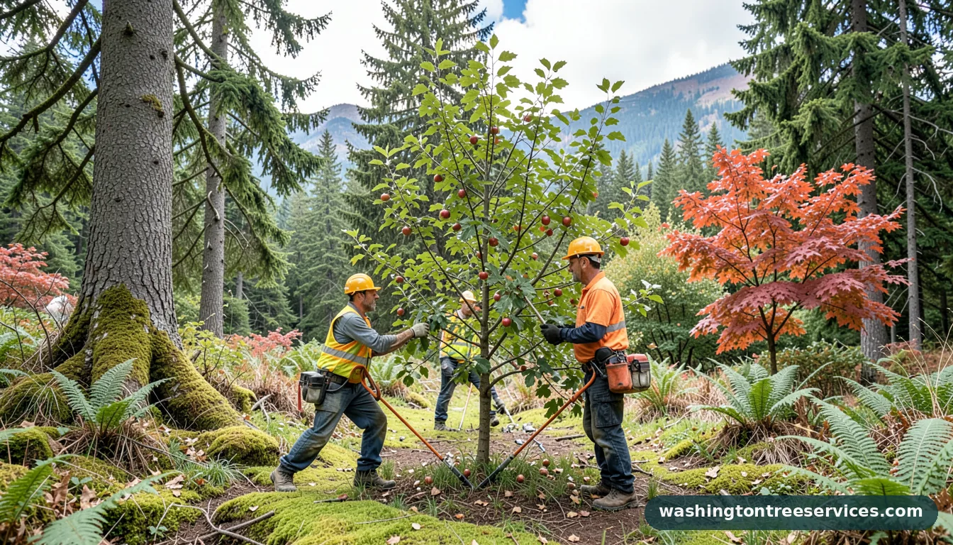 Certified arborists handling when to trim an apple tree in Washington when to trim an apple tree - certified arborists at work in Washington