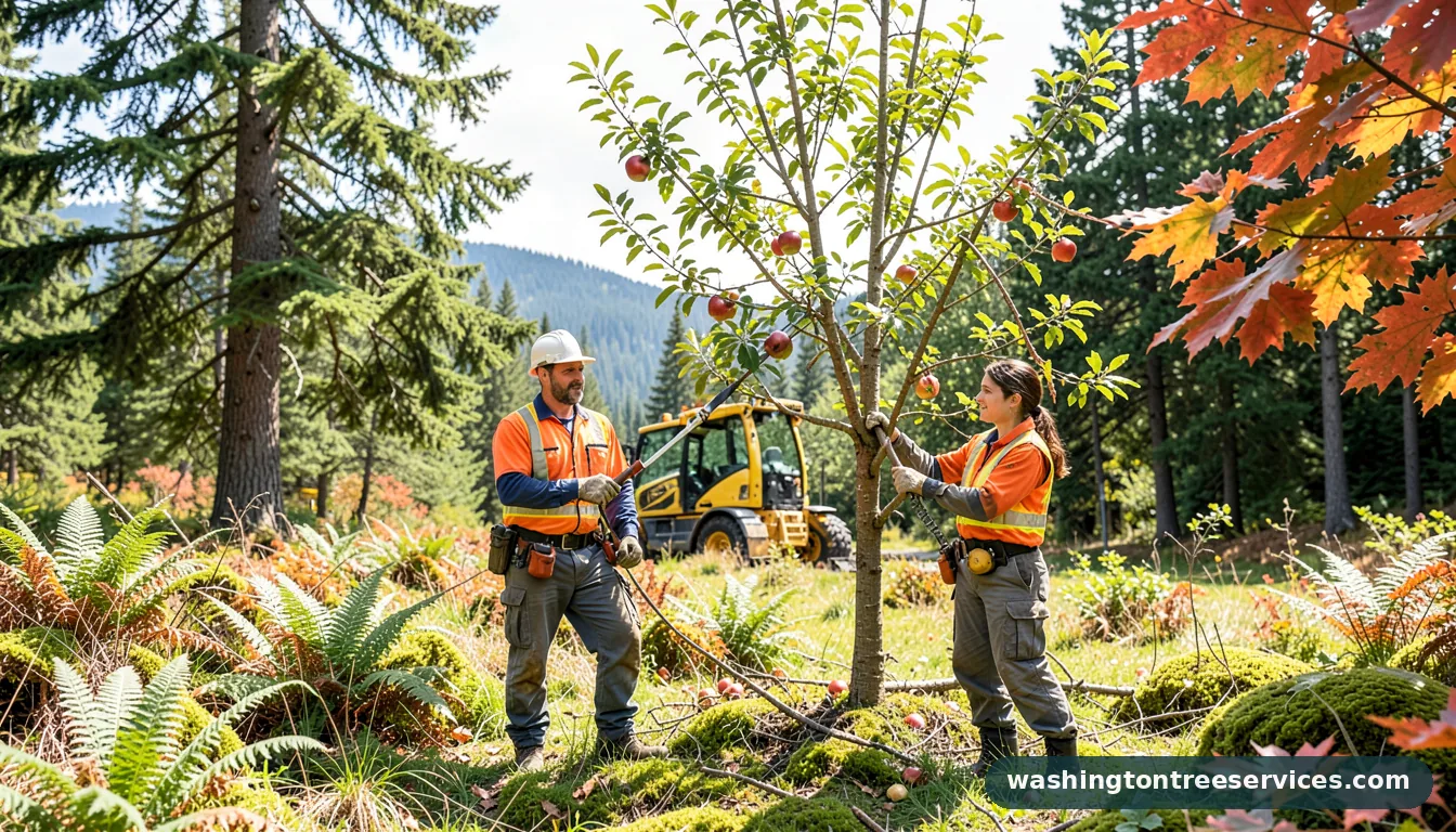 Professional equipment for when to trim an apple tree in Washington when to trim an apple tree - tree service equipment and crew in Washington