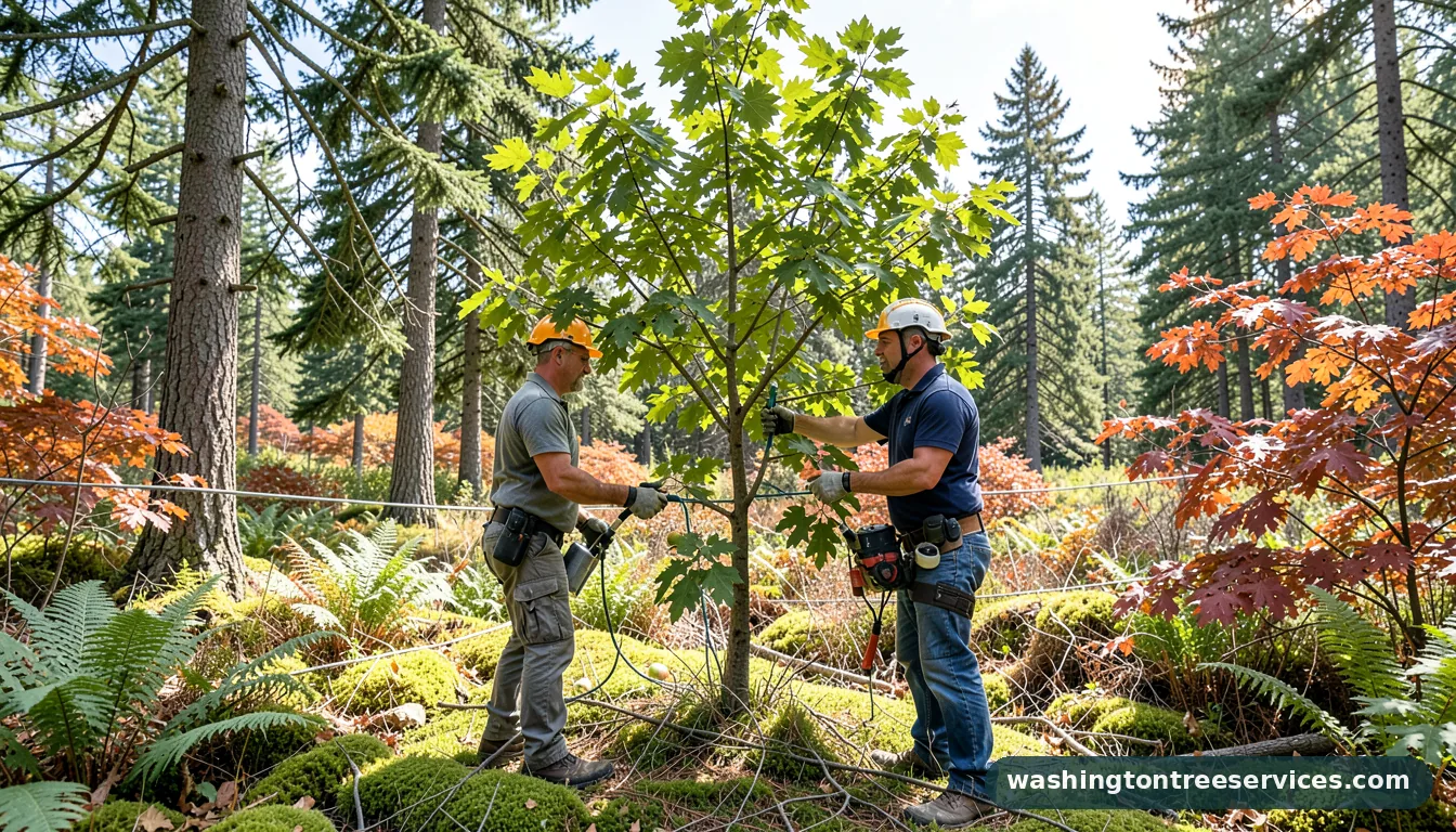 when to trim apple tree - certified arborists at work in Washington