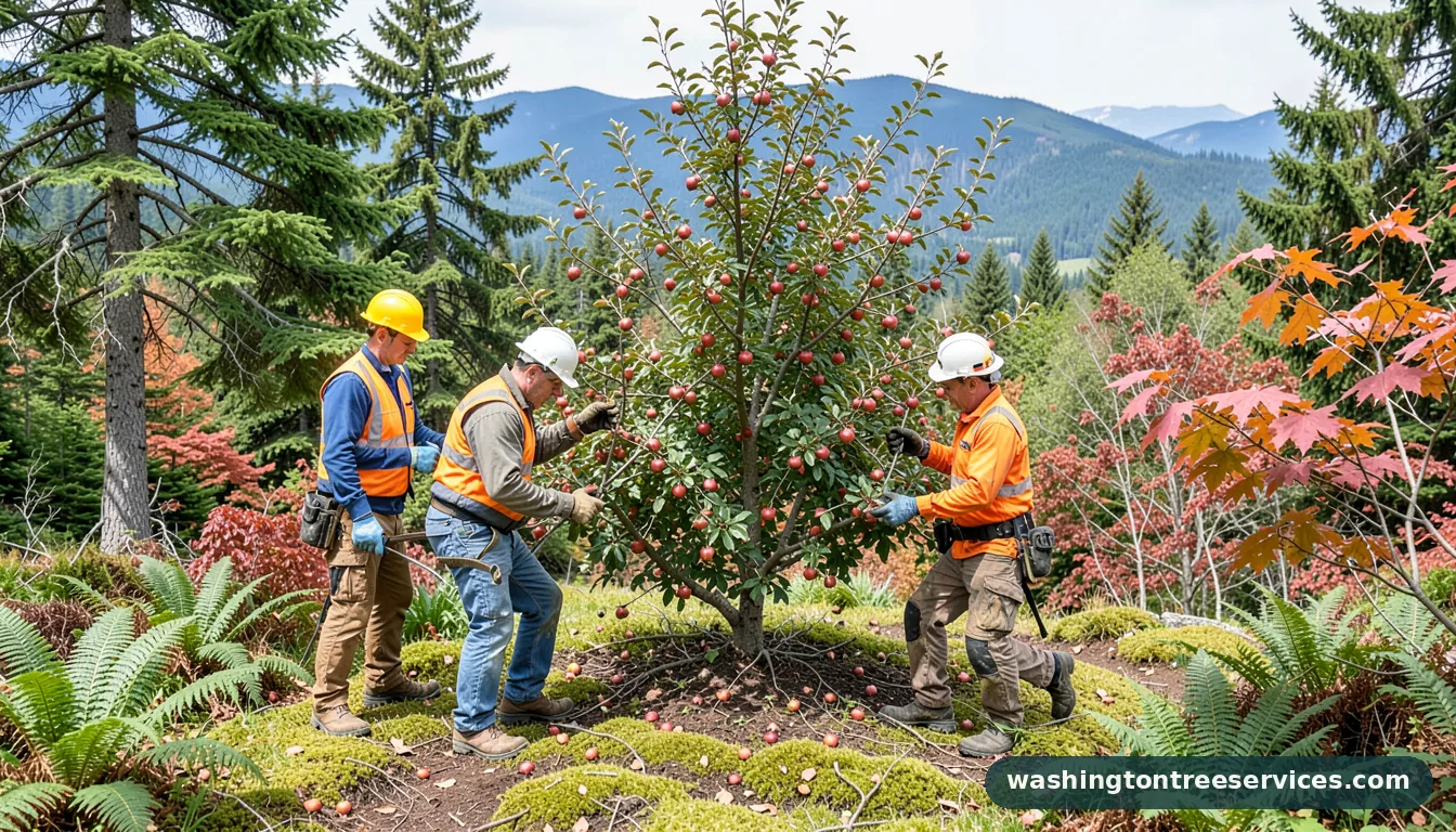 when to trim apple tree - tree service equipment and crew in Washington
