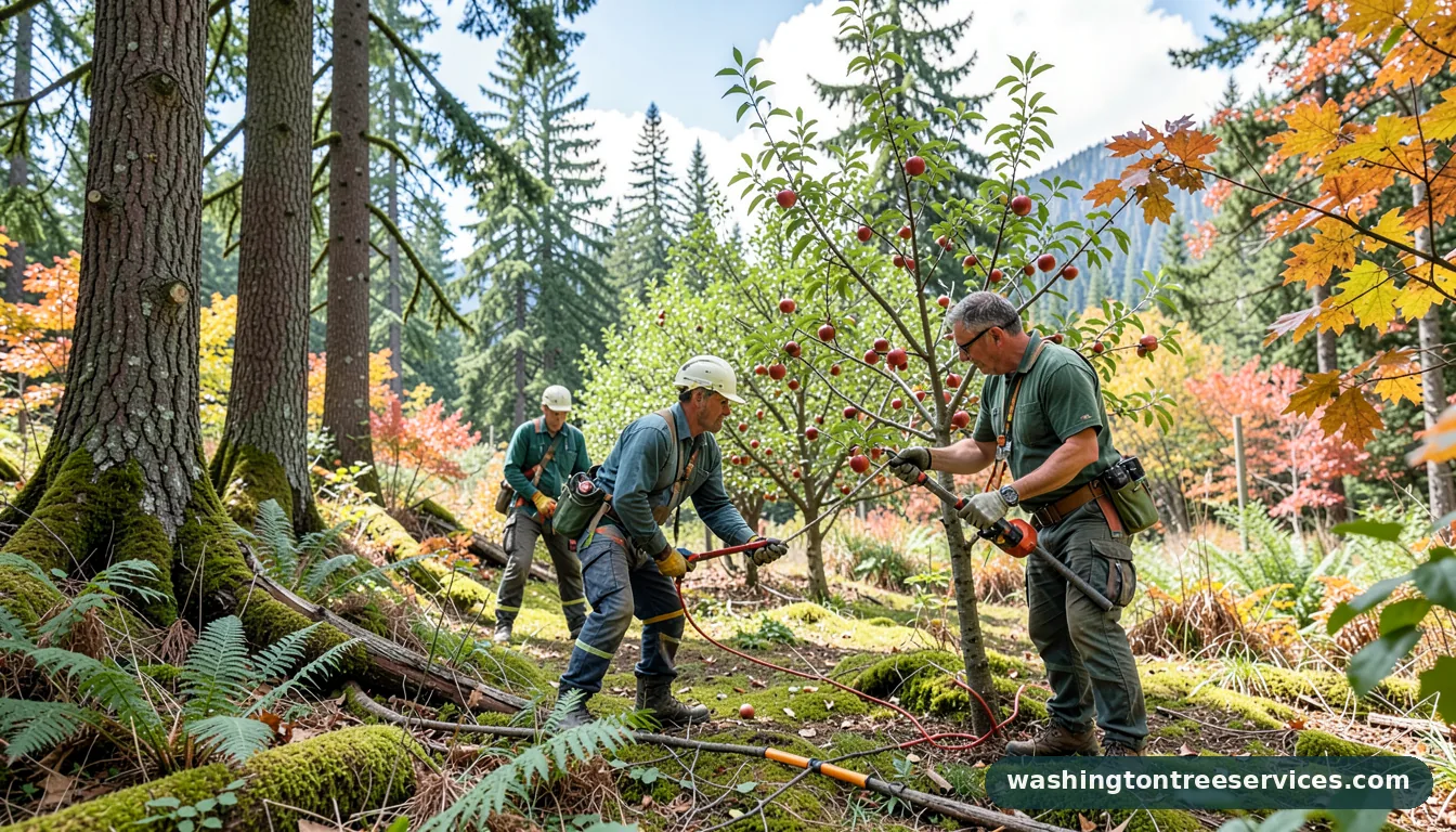 Professional equipment for when to trim apple trees in washington state in Washington when to trim apple trees in washington state - tree service equipment and crew in Washington