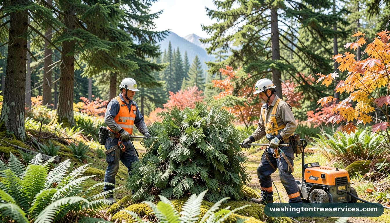 when to trim arborvitae - certified arborists at work in Washington