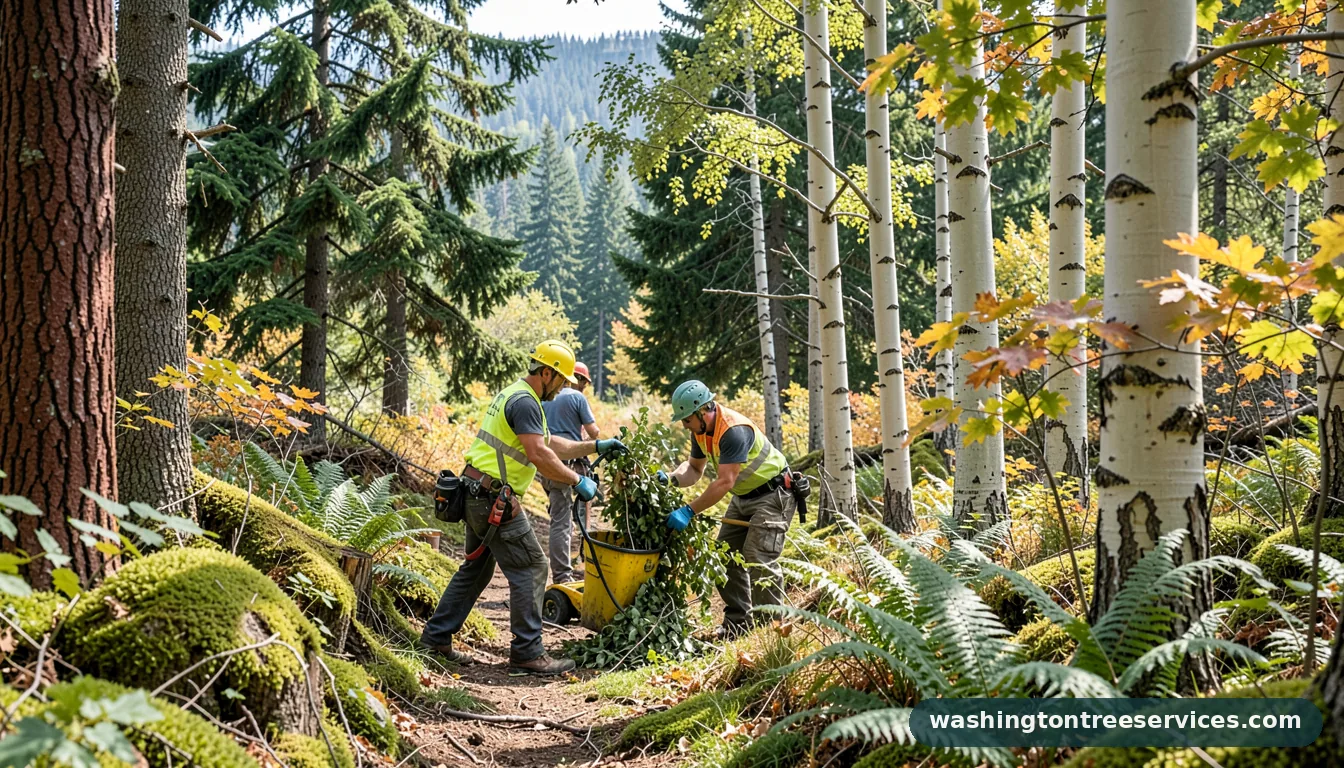 when to trim aspen trees - tree service equipment and crew in Washington