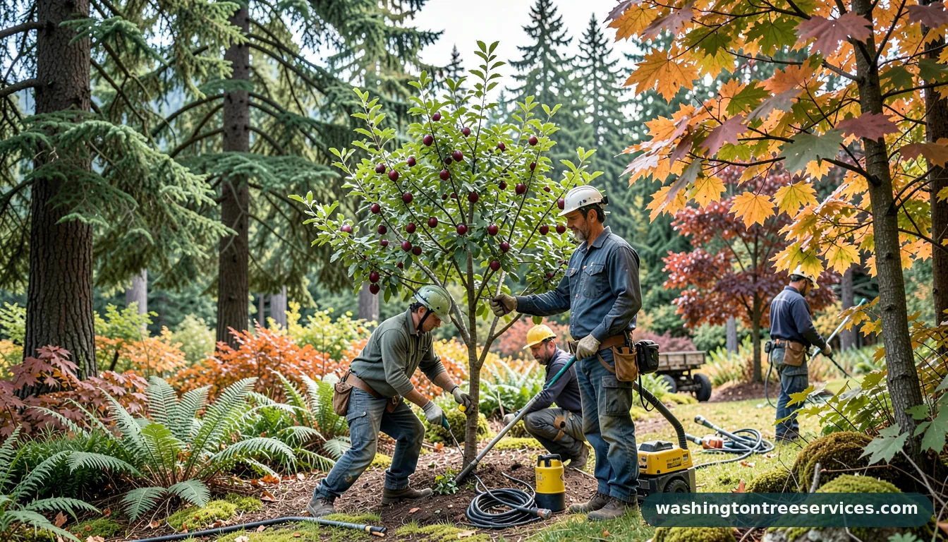Completed when to trim plum trees project by Washington Tree Services when to trim plum trees - completed tree work by Washington Tree Services