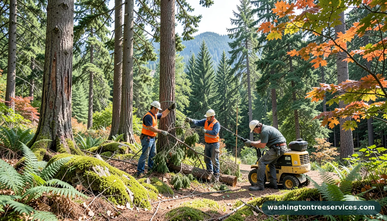 when to trim trees - completed tree work by Washington Tree Services