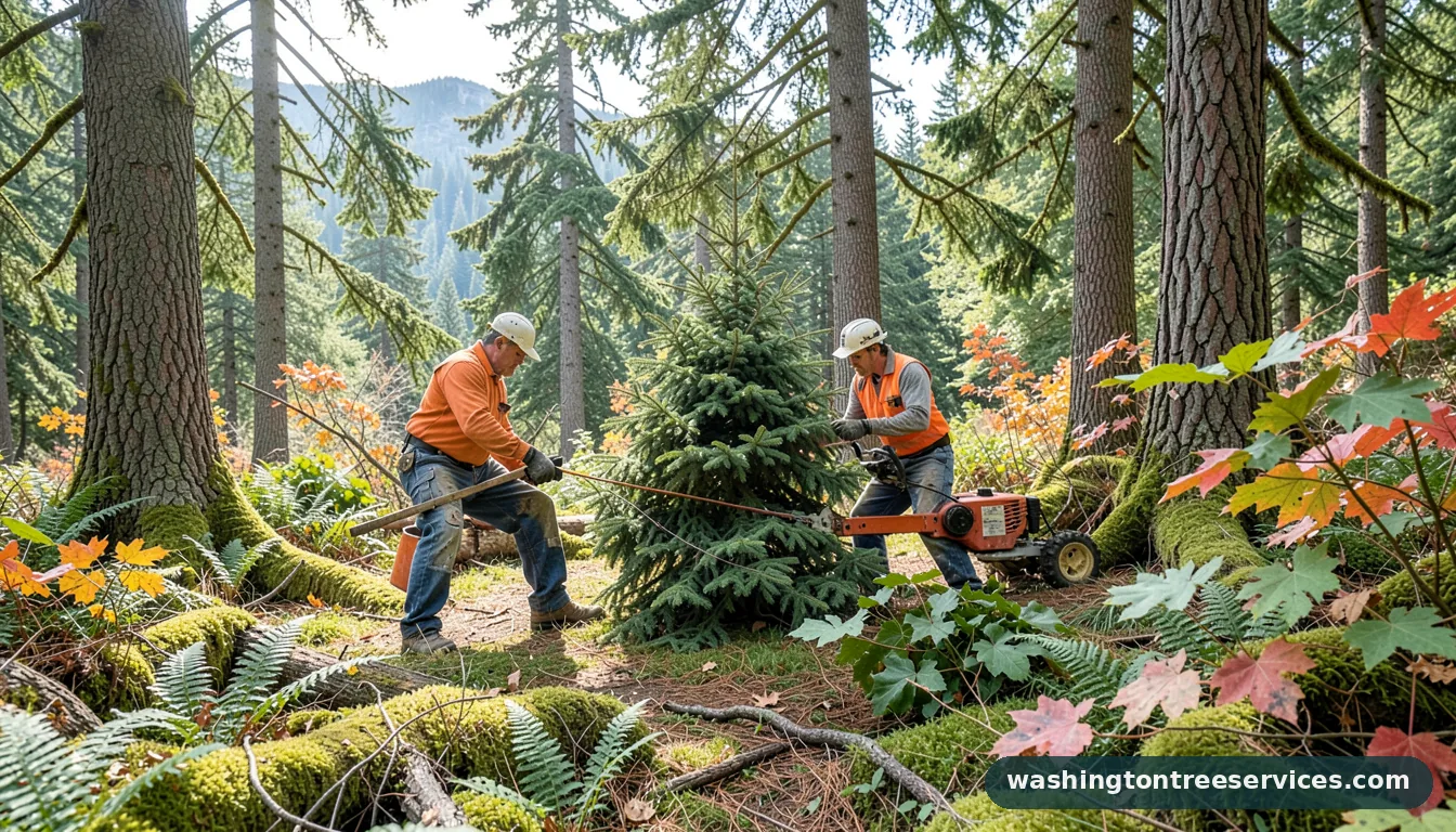 where can i cut down a christmas tree - tree service equipment and crew in Washington