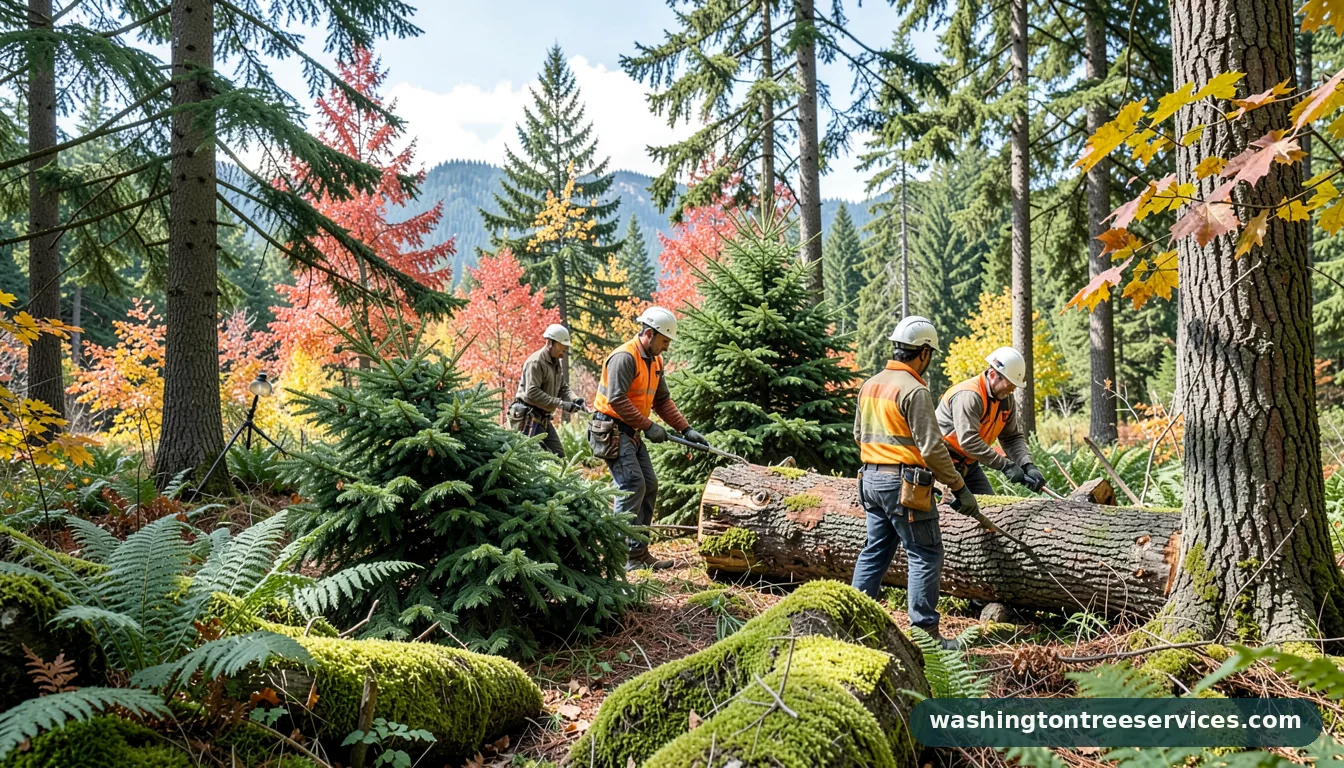 where can i cut down a christmas tree - completed tree work by Washington Tree Services