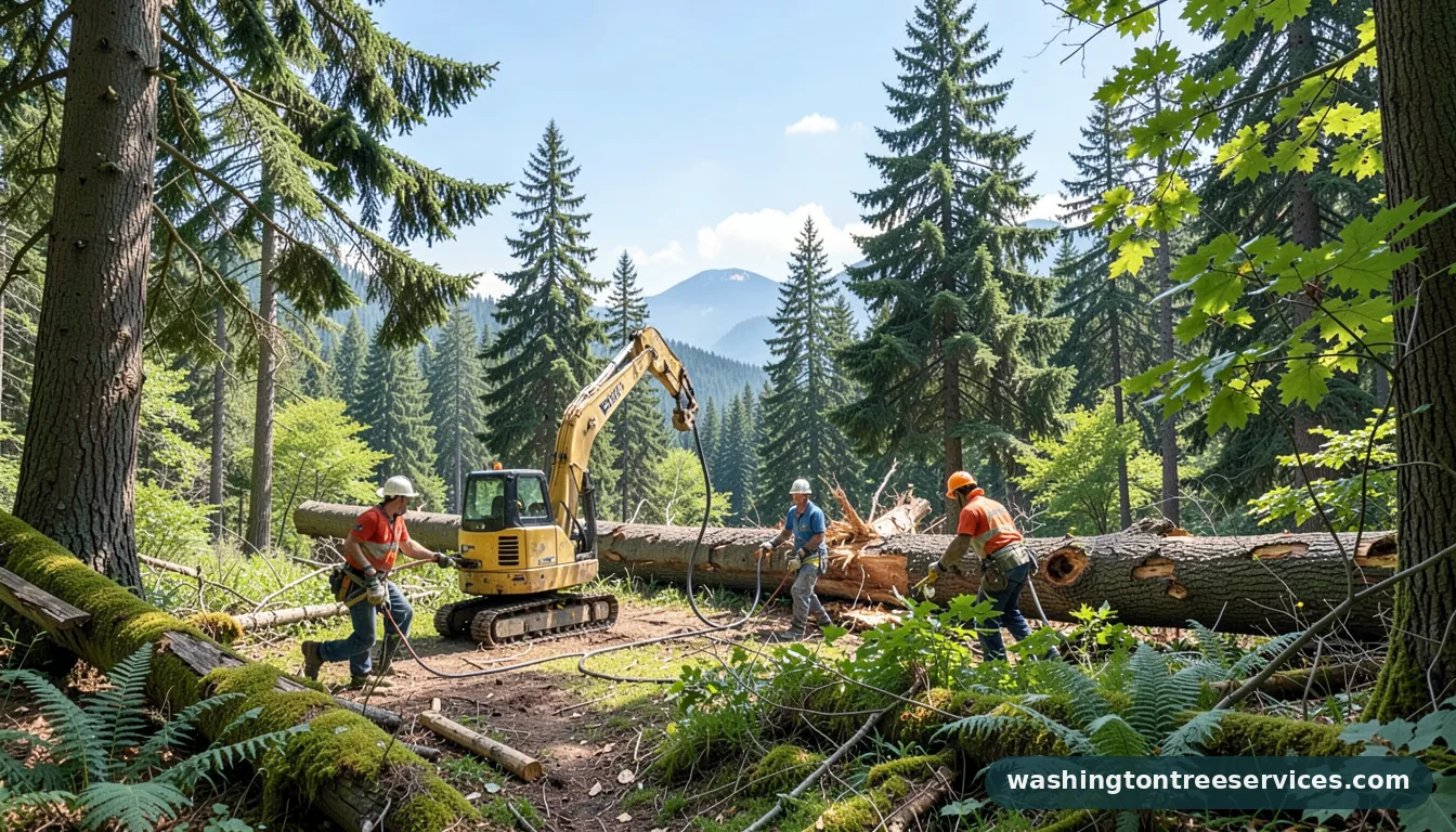 winch tree removal - professional tree service in Washington