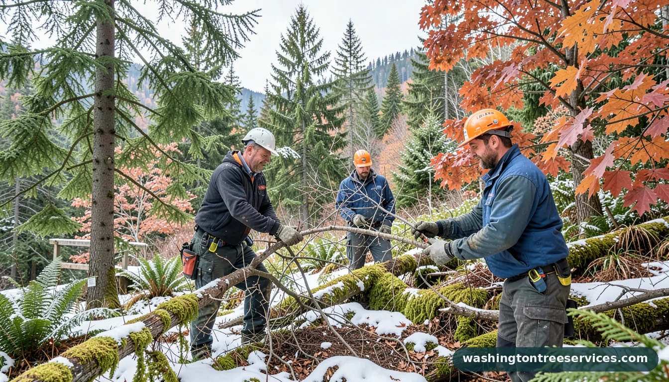 winter prune - certified arborists at work in Washington