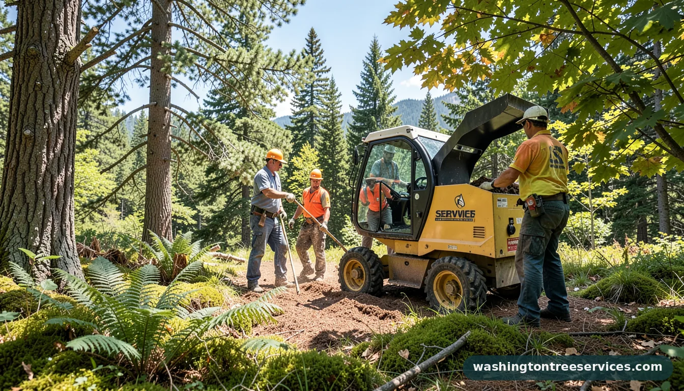 Professional equipment for wood chipper service cost in Washington wood chipper service cost - tree service equipment and crew in Washington