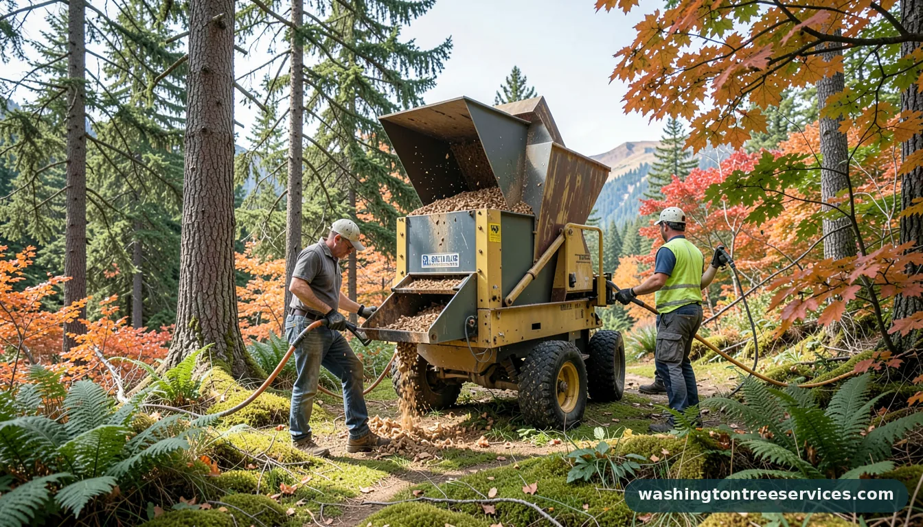 Completed wood chipper service cost project by Washington Tree Services wood chipper service cost - completed tree work by Washington Tree Services