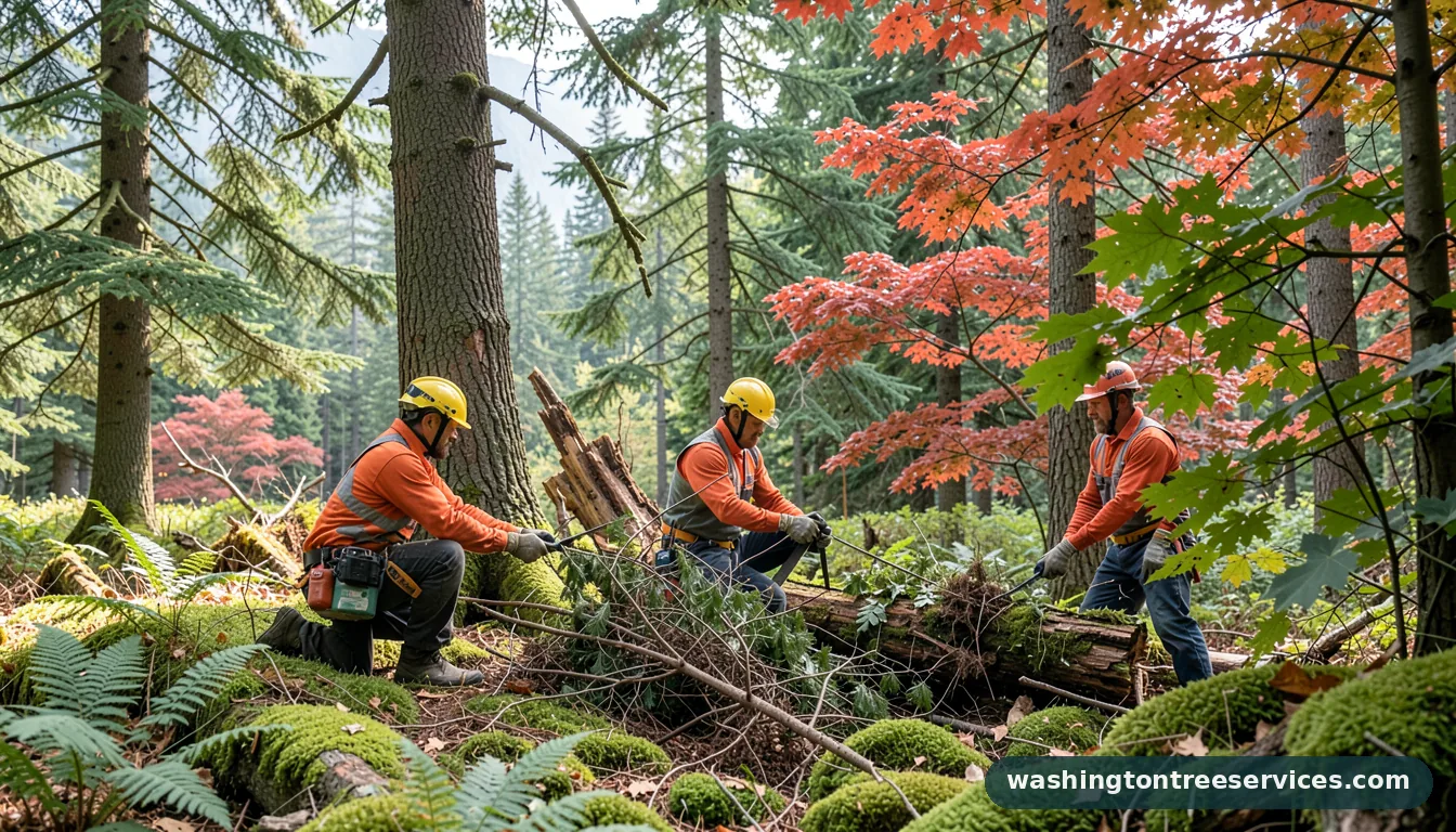 worst time to prune trees - certified arborists at work in Washington