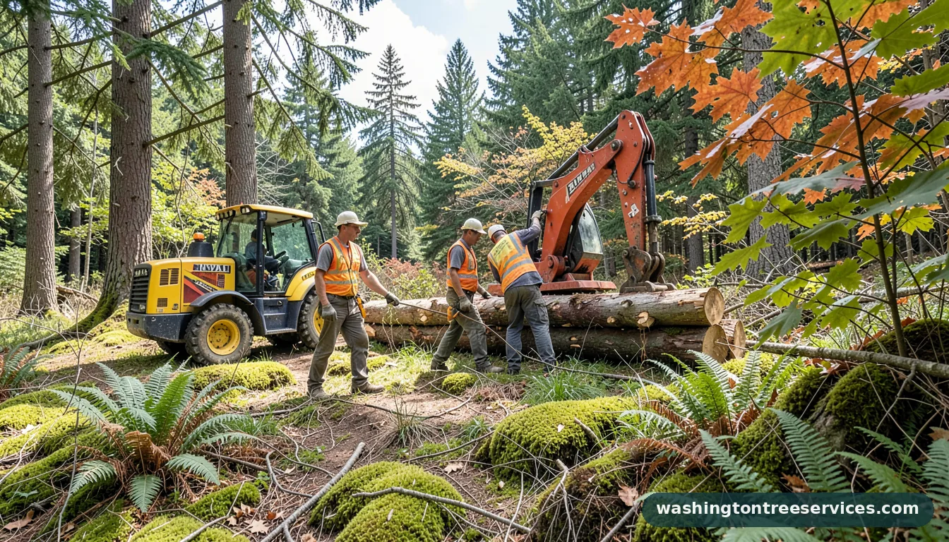 Completed wrights logging and tree service project by Washington Tree Services wrights logging and tree service - completed tree work by Washington Tree Services