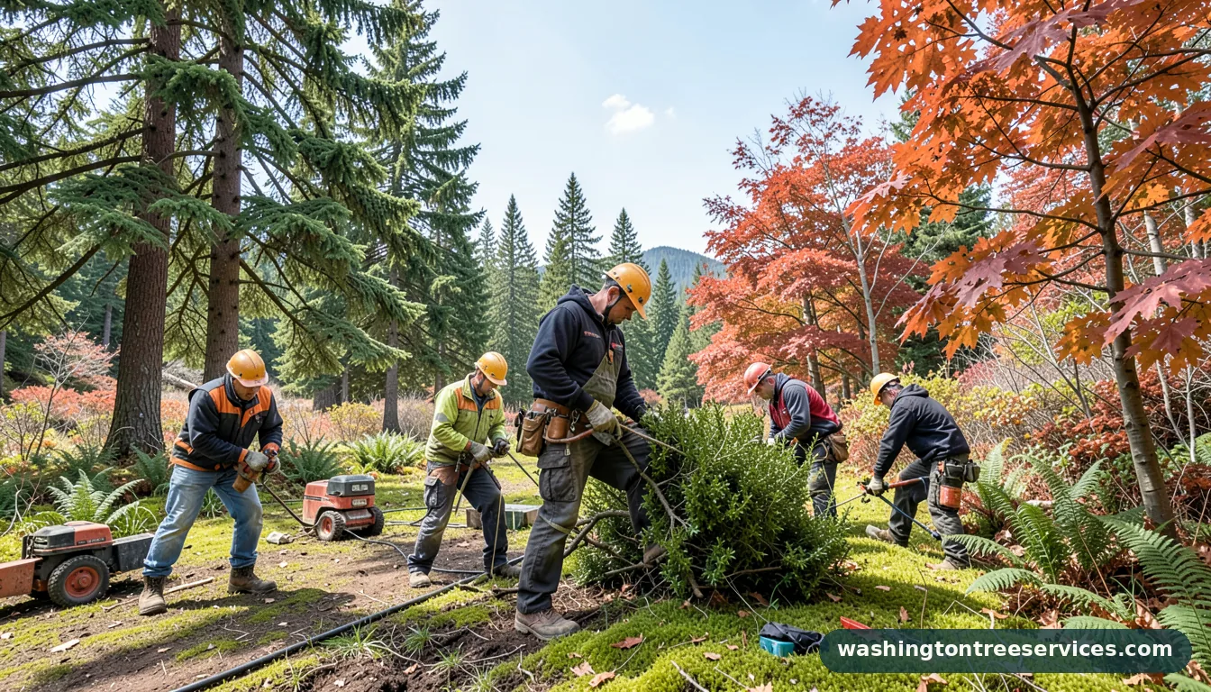 yew pruning - professional tree service in Washington