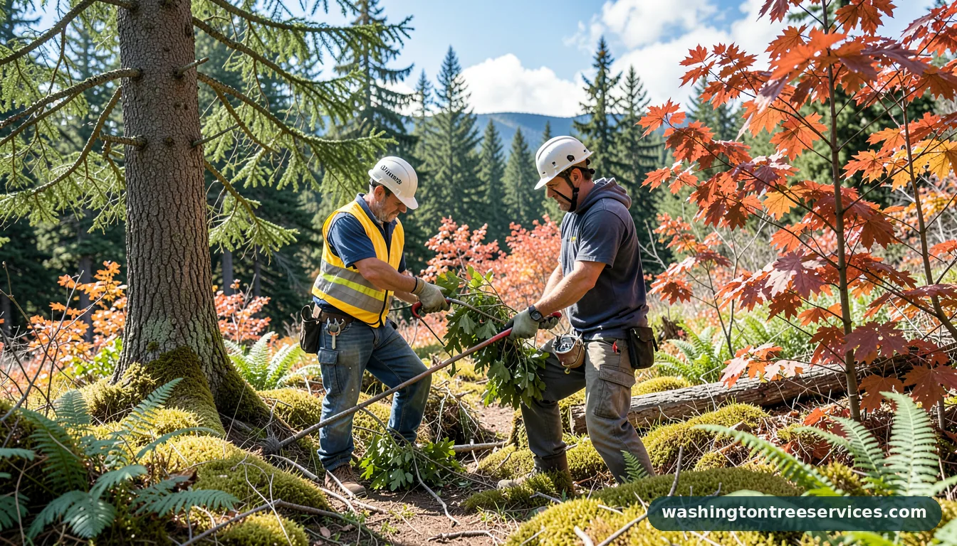 young bucks tree service - certified arborists at work in Washington